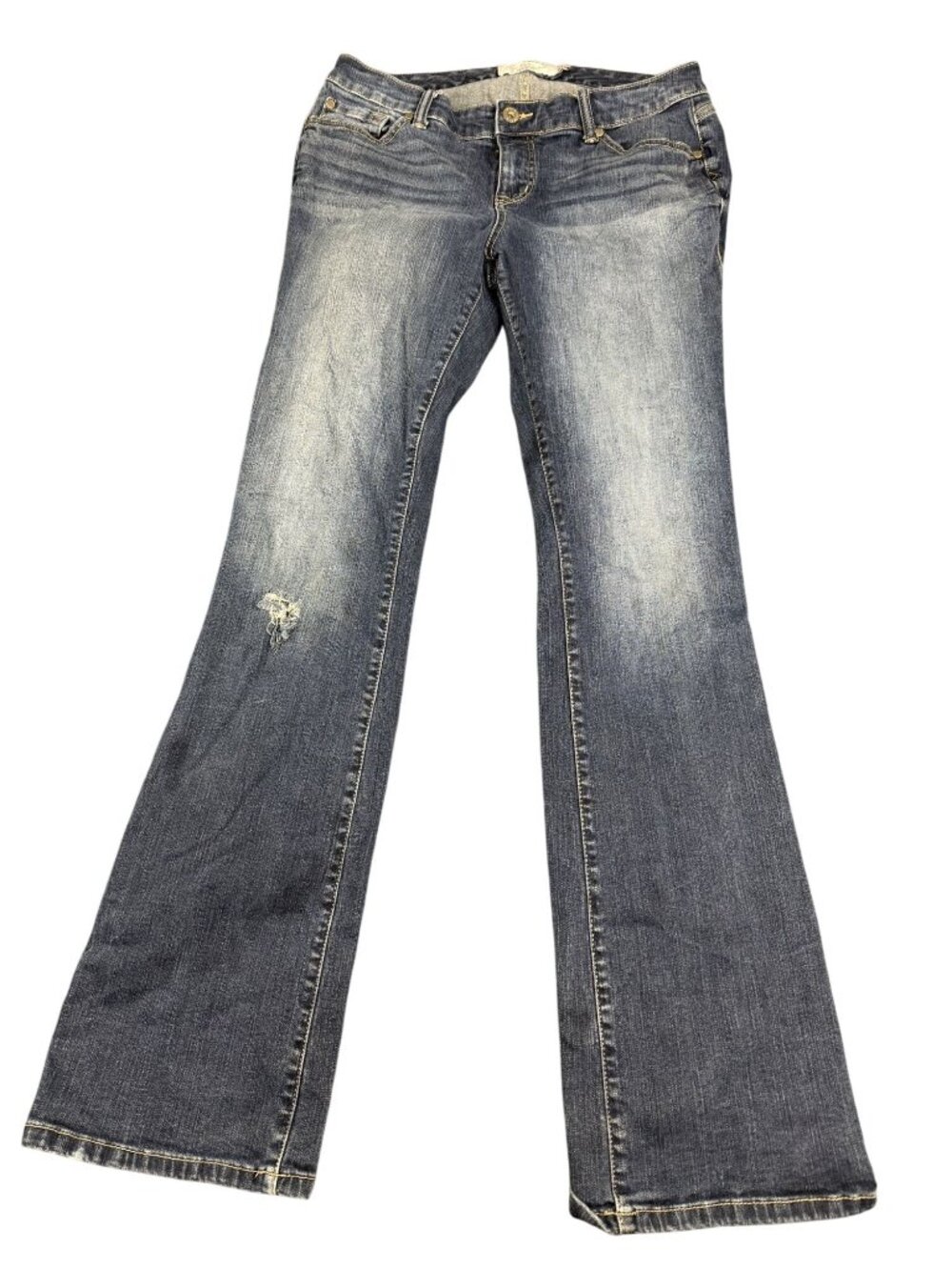 Torrid Womens Medium Wash Distressed Bootcut Denim Jeans Size 12T
